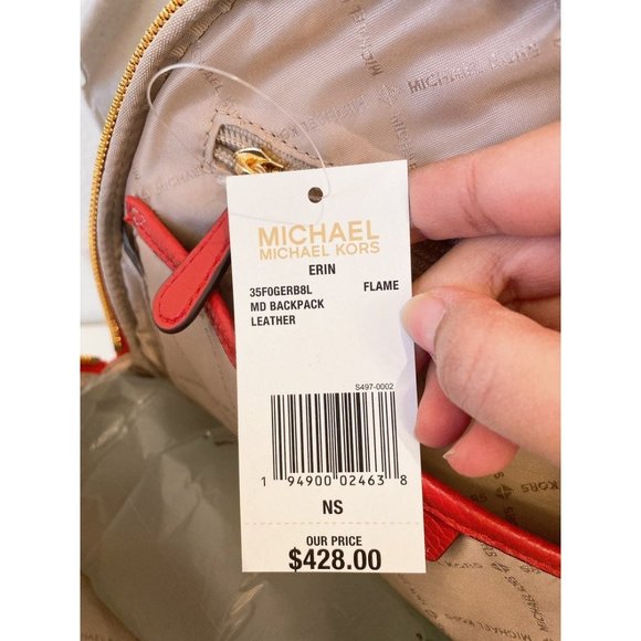 Michael Kors Erin Medium Backpack Red main image 8